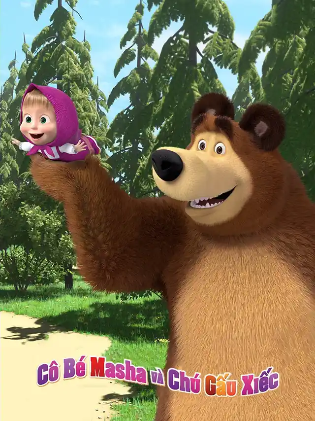 Poster phim Cô Bé Masha Và Chú Gấu Xiếc | Cô Bé Siêu Quậy Và Chú Gấu Xiếc | Masha và bạn Gấu HTV3 Lồng Tiếng