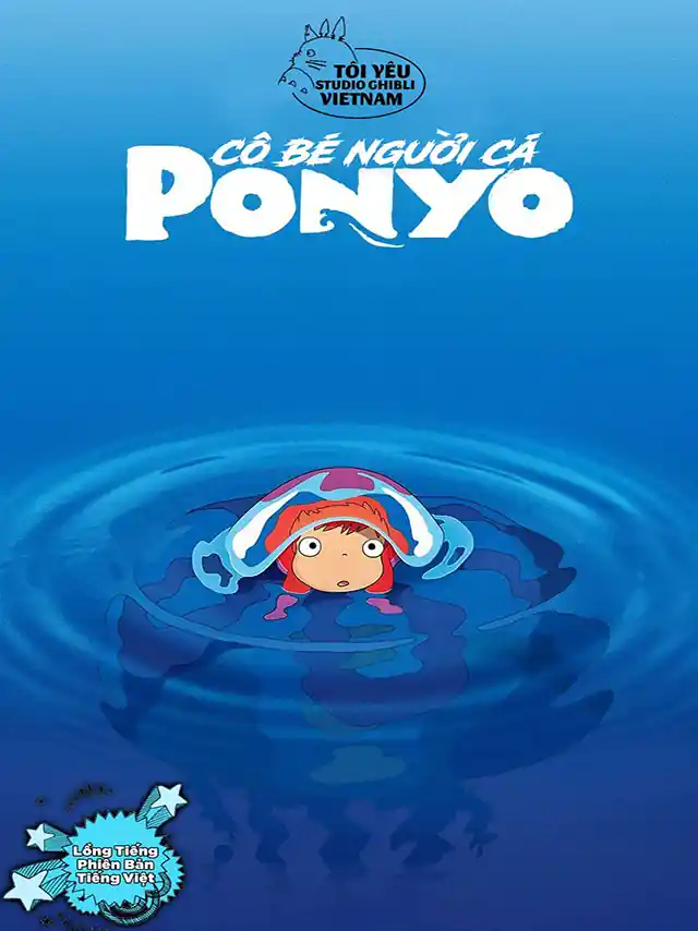 Poster phim Cô Bé Người Cá Ponyo Netflix Lồng Tiếng
