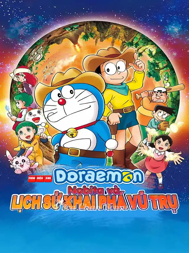 Poster phim Doraemon Movie 29: Nobita Và Lịch Sử Khai Phá Vũ Trụ HTV3 Lồng Tiếng