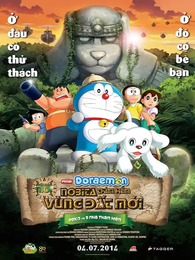 Doraemon Movie 34: Nobita Thám Hiểm Vùng Đất Mới - Peko Và 5 Nhà Thám Hiểm HTV3 Lồng Tiếng