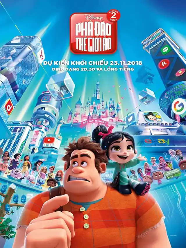 Poster phim Ralph Đập Phá 2 | Ráp-Phờ Đập Phá 2: Phá Đảo Thế Giới Ảo Lồng Tiếng