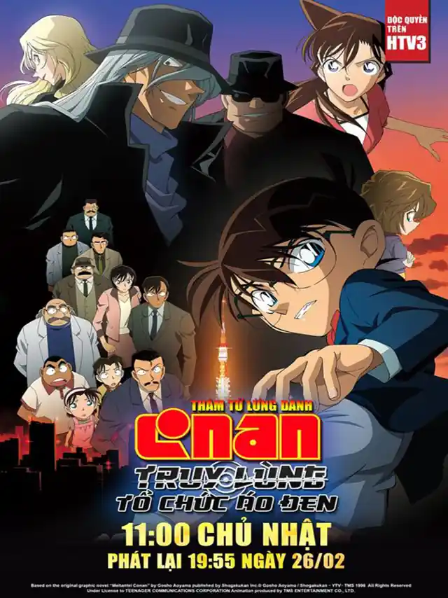 Thám Tử Conan Movie 13: Truy Lùng Tổ Chức Áo Đen HTV3 Lồng Tiếng