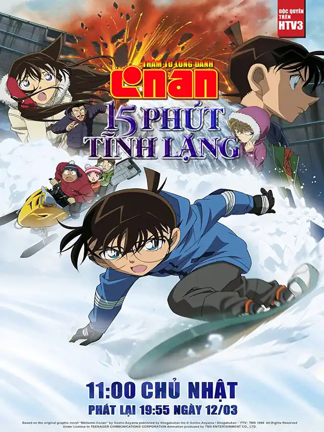 Poster phim Thám Tử Conan Movie 15: 15 Phút Tỉnh Lặng HTV3 Lồng Tiếng
