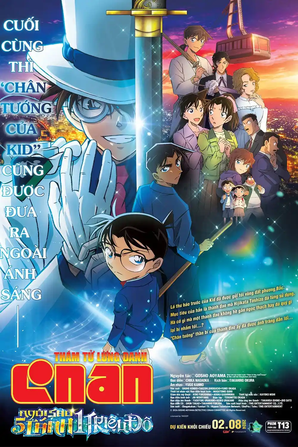 Poster phim Thám Tử Lừng Danh Conan (Movie 27): Ngôi Sao 5 Cánh 1 Triệu Đô